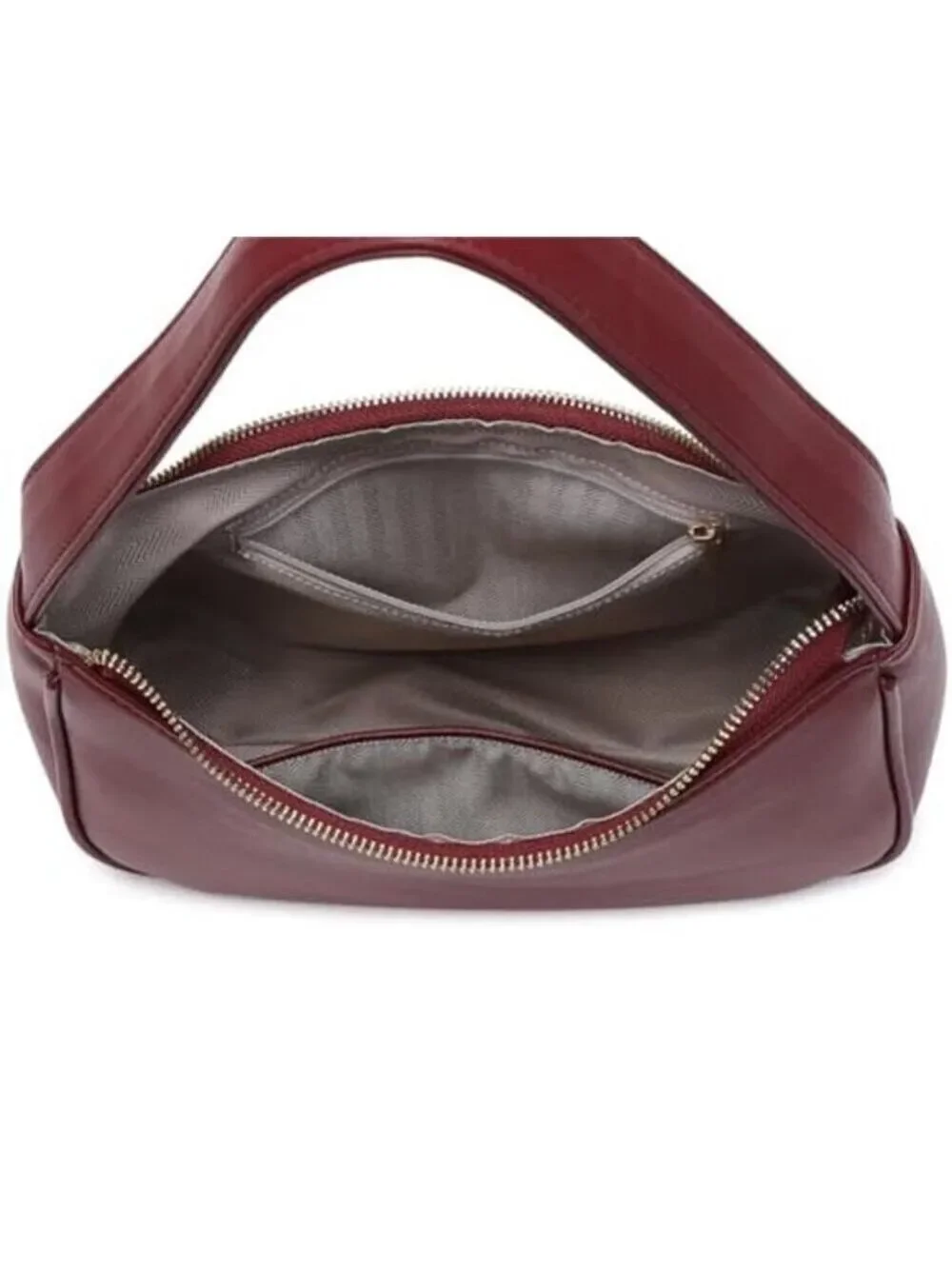 Cherry Red Hobo Shoulder Bag Mini Vegan Leather Purse